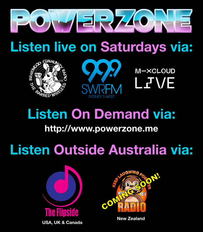 Graphic with info on how to listen to Powerzone